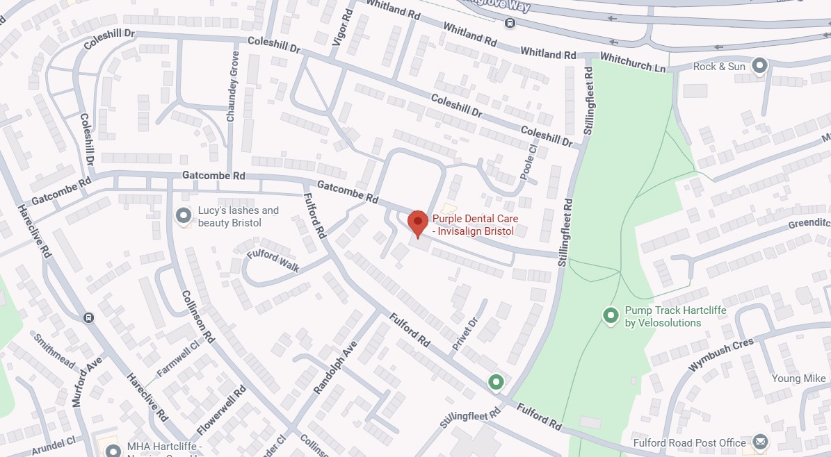 Map showing location of Invisalign Bristol clinic